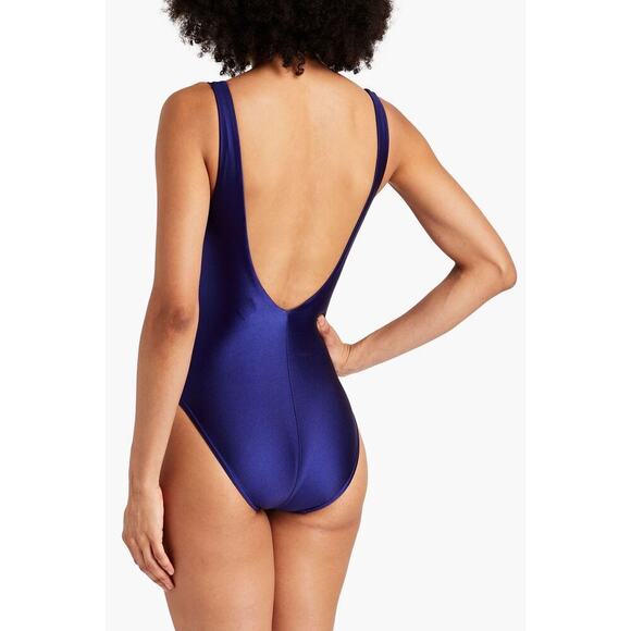 Zimmermann New Tiggy Plunge Circle Link One Piece Swimsuit Blue Size 2 US Size 6 - Picture 2 of 16